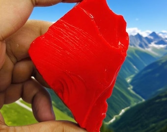 Piedra preciosa de coral rojo en bruto de 1250 quilates, gran piedra de coral en bruto para coleccionistas, rituales de limpieza energética, suministros para artistas de joyería, acento decorativo