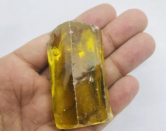 Natural Yellow Zircon Rough 300–350 Carats | Unpolished Crystal Gem | Faceting Rough Material, Mineral Display Piece & Meditation Tool