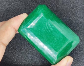 High Quality Natural 300–400 Ct Loose Green Emerald | Cut Crystal for Handmade Jewellery, Spiritual Healing & Birthstone | Free Shipping |