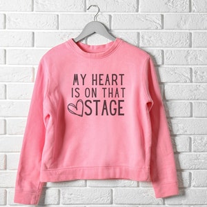 Il mio cuore è su quel palco SVG PNG, camicia Dance Mom, logo Dance Mom, borsa Dance Mom