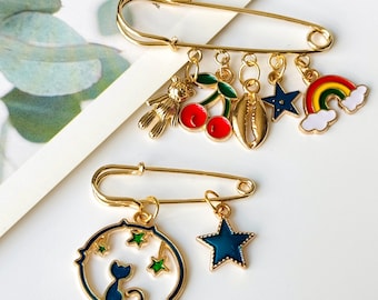 Custom Charm Pins Charm Brooch, Personalized Purse Charm, Charms for Bag and Shoes
