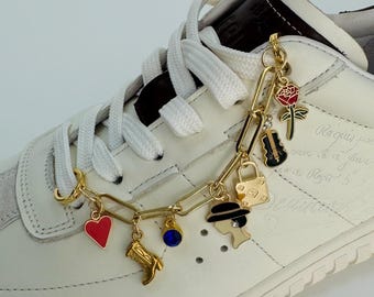 Crea tu propio dije para zapatos, cadena personalizada para zapatos, accesorios personalizados para zapatos, dijes para cordones de zapatillas