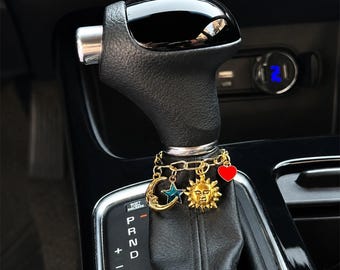 Custom Gear Stick Chain Charm, Personalized Car Shifter Accessory, Steering Wheel & Gear Shift Hanging Charm, Gift for Her