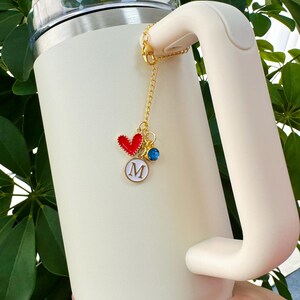 Custom Tumbler Cup Charm, Personalized Water Bottle Handle Charm, Gift Stocking Stuffer for Teen Charm for Tumbler Gift