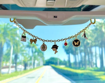 Machen Sie Ihre eigenen Auto-Anhänger, benutzerdefinierte Rückspiegelkette, personalisiertes Auto-hängendes Dekor Autozubehör, Autoschmuck, einzigartiges Autogeschenk