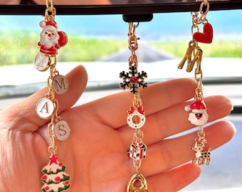Weihnachten Rückspiegel Anhänger, Benutzerdefinierte Auto Anhänger, personalisierte Auto Ornament Auto hängen Dekor, einzigartiges Auto Zubehör Geschenk