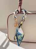 Personalized Handmade Silk Scarf Purse Keychain, Personalized Handbag Charm Keychains, Bag Accessories, Gift for Women