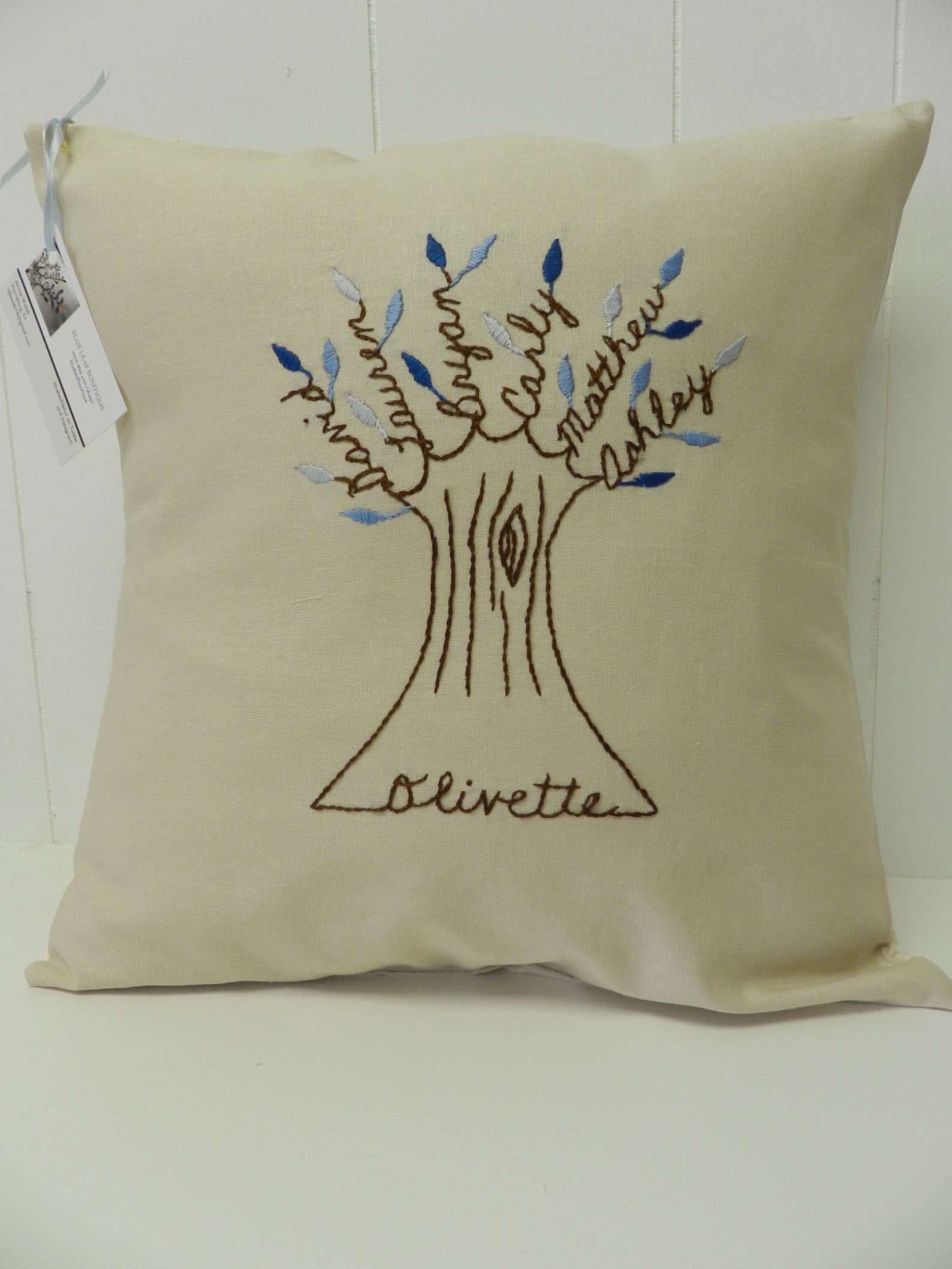 Personalized Family Tree Pillow Cover. Gift for Mom or Etsy
