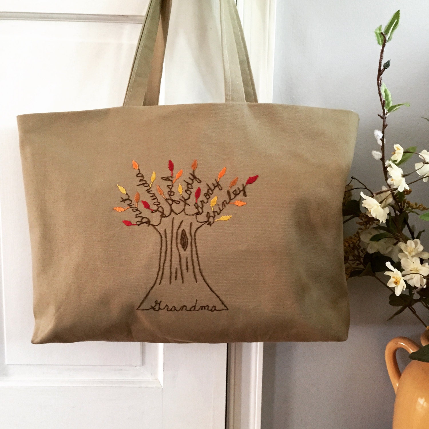 Tote Bag Personalized. Fall Bags. Family Tree Personalized | Etsy