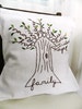 Personalized Family Tree Pillow Cover. Gift Mom or Grandma or Motherinlaw. Shades of Green. Anniversary Gift. Christmas Gift. 