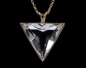 Heldere kristallen engelachtige ster gesneden hanger ketting