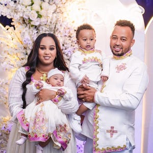 Ethiopian Eritrean Family Outfit Set | Matching Cultural Clothing for All Ages