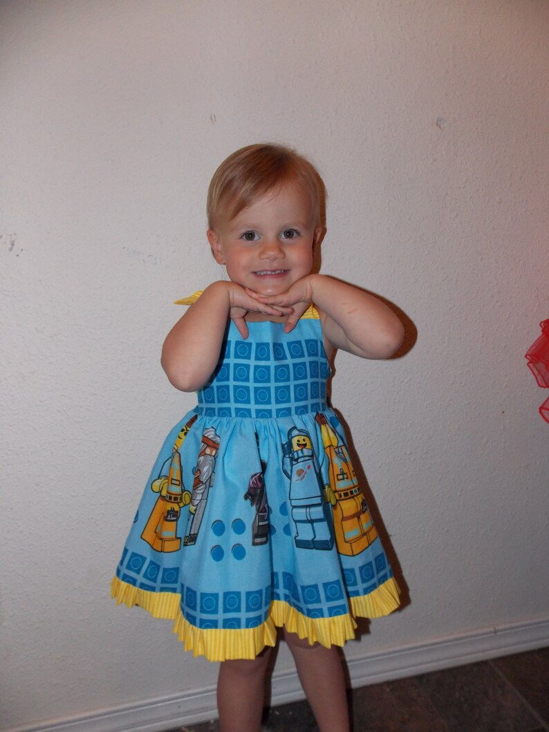 Custom Made to Order Toddler LeGo Dress Etsy