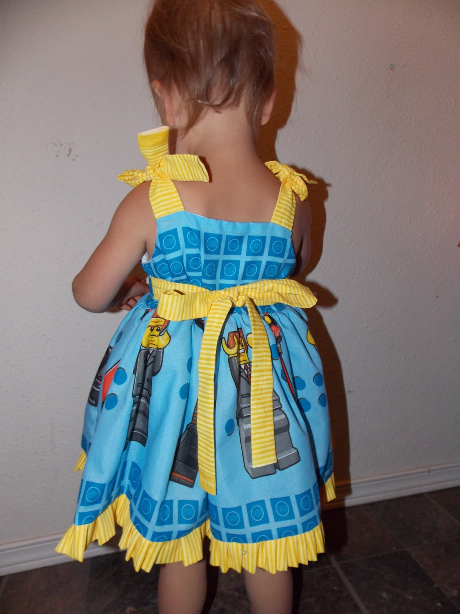 Custom Made to Order Toddler LeGo Dress Etsy