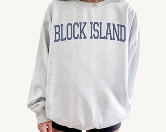 Block Island Rhode Island Coastal Aesthetic Crewneck, Block Island Sweatshirt
