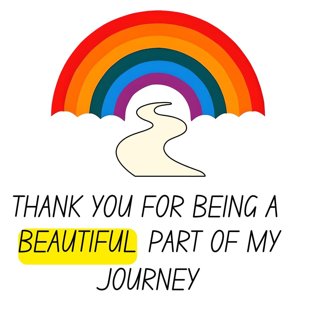 Thank You for Being A Beautiful Part of My Journey - Etsy