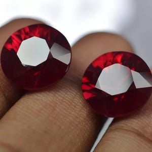Roter Rubin Mosambik AAA Loser Edelstein, loser Rubinstein Hochwertige runde Form geschnitten, Schmuckherstellungswerkzeug & Ring 16 Karat Geschenk für sie