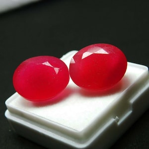 16 Ct Natürlicher Rubin Burma Taubenblut Roter Rubin Paar Edelstein Ovalschliff ZERTIFIZIERTE hohe Qualität lebendige Rubin loses Edelstein Schmuckstück !!