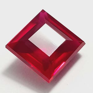 Roter Rubin Mosambik AAA Loser Edelstein, loser Rubinstein Hochwertige quadratische Form geschnitten, Schmuckherstellungswerkzeug & Ring 16 Karat Geschenk für sie