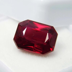7 Ct Natürlicher Rubin Smaragd Form Burma Taubenblut Roter Rubin Edelstein Extrem selten und Princess Cut Edelstein Geburtstagsgeschenk für Sie