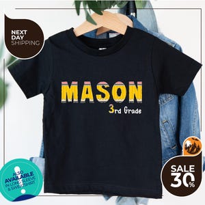 Personalized Back to School Kids Shirt | Cute Back to School Shirt | Boy Name Toddler Tee  | Custom Name Pencil Shirt  | 1st Day of School