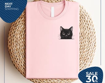 Black Cat T-Shirt | Black Cat Gifts | Cat Mom | Cat T Shirt | Cute Kitty | Cat Halloween Shirt | Pet Shirt | Cat Shirt For Women | Cat Tee