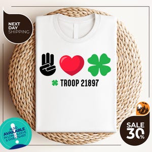 Custom Scout Shirt | Custom Troop Shirt | Scouts Team Shirt | Scouts Troop Number | Peace Love Shirt, Camper Shirt | Scout Shirt | Gift Girl
