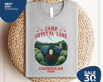 Camp Crystal Lake Shirt | Friday The 13th Jason Voorhees Horror Movie Shirt | Scary Movie Halloween T-Shirt | Vintage 80s Camp Crystal