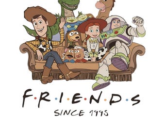 Toy Story Friends Since 1995 PNG, Woody Buzz Lightyear PNG, Toy Story Family Friends Shirt Design, Digital Download PNG