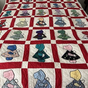 Vintage Beautiful Sun bonnet Sue Quilt 84 X 62