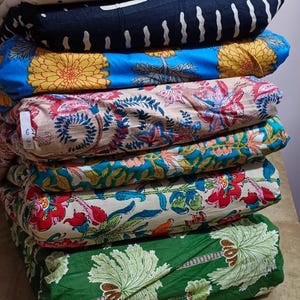 Hand Block Print Sewing Material Craft By The Yard, Dress making Fabric Handblock Cotton Floral Fabric, Indian Block Print Fabric,