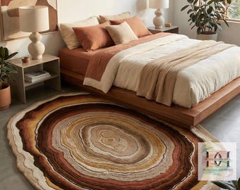 Hand-Tufted Wool Agate Rug | Organic Geode Carpet
