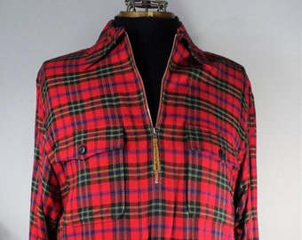 Green Plaid Shirt 80s Grunge Flannel Button Down 1980s Vintage Long Sleeve Lumberjack Checkered Retro Extra Small xs