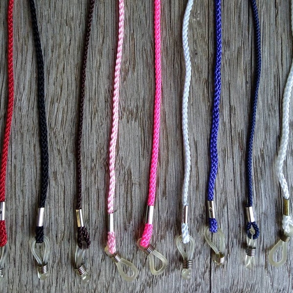 Eyeglass Cord Chain, Eyeglasses Lanyard Leash, Glasses Rope String, Woven Holder Keeper, Multiple lot set of 3 Vintage Leashes