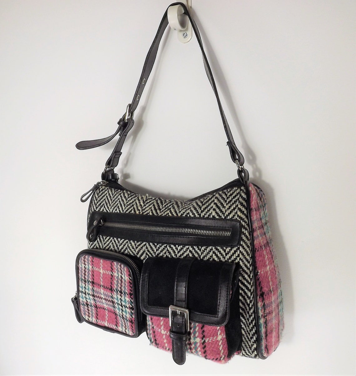 vintage plaid purse