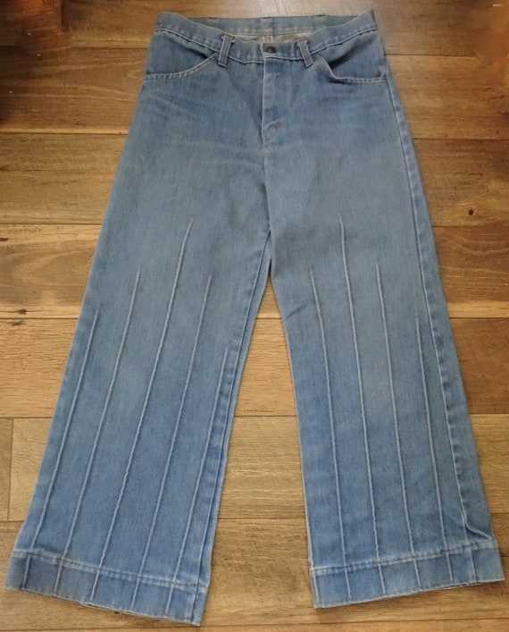 rustyzipper 29W 34L 36Hip Bell Bottoms - US Navy Jeans Pants - New/Old Vintage Deadstock!
