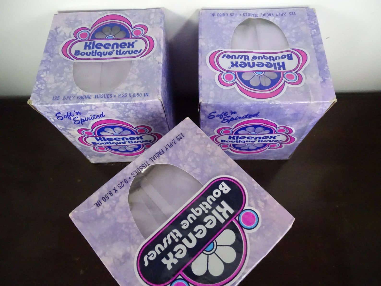 Vintage Kleenex Boutique Facial Tissues Purple Flower Colored Etsy
