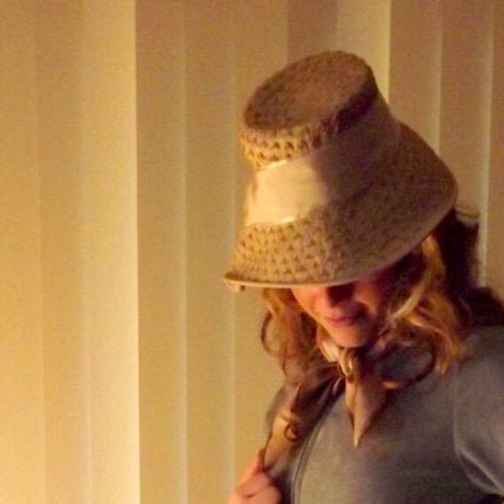 cream cloche hat