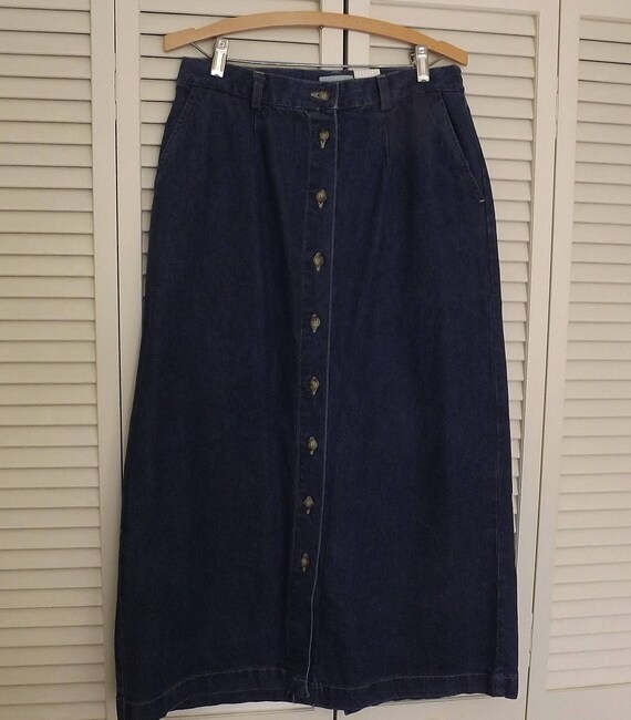mid calf length denim skirts