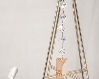 Hanging crystal suncatcher - Window decor sun catcher - Prism window hanging - Rainbow maker - boho decor