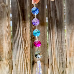 Hanging crystal suncatcher - Window decor sun catcher - Prism window hanging - Rainbow maker - boho decor