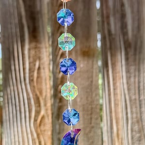 Hanging crystal suncatcher - Window decor sun catcher - Prism window hanging - Rainbow maker - boho decor
