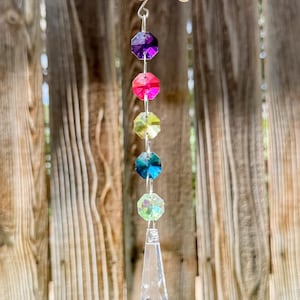 Hanging crystal suncatcher - Window decor sun catcher - Prism window hanging - Rainbow maker - boho decor