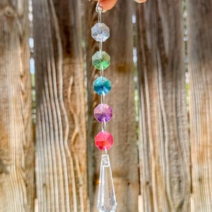 Hanging crystal suncatcher - Window decor sun catcher - Prism window hanging - Rainbow maker - boho decor