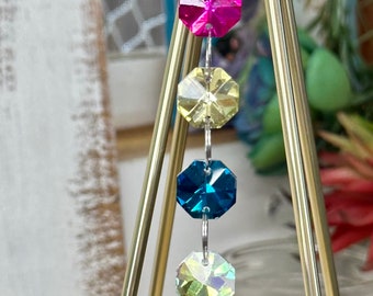 Hanging crystal suncatcher - Window decor sun catcher - Prism window hanging - Rainbow maker - boho decor