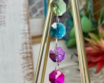 Hanging crystal suncatcher - Window decor sun catcher - Prism window hanging - Rainbow maker - boho decor