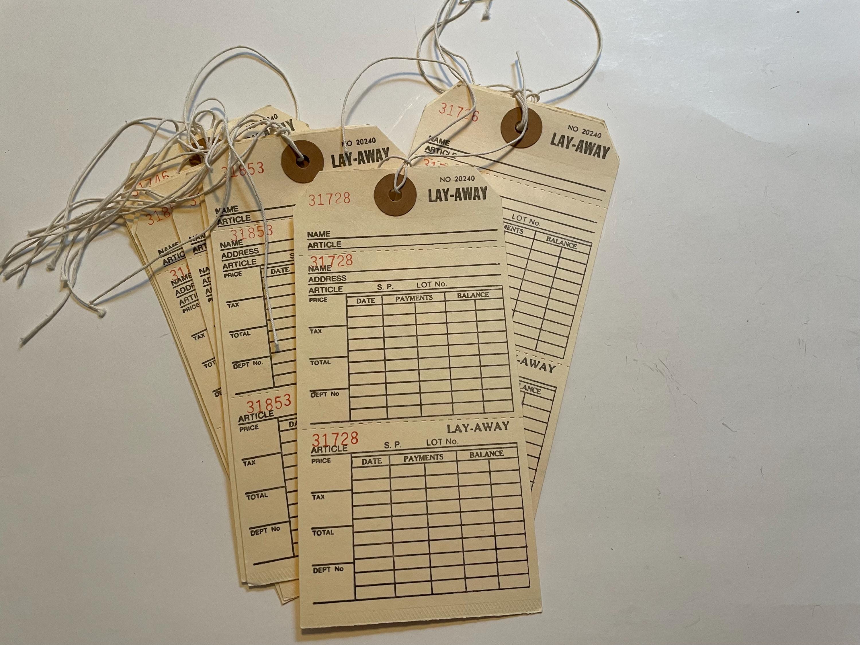 Vintage Large Manilla Layaway Tags Junk Journal Scrapbook Assemblage - Etsy