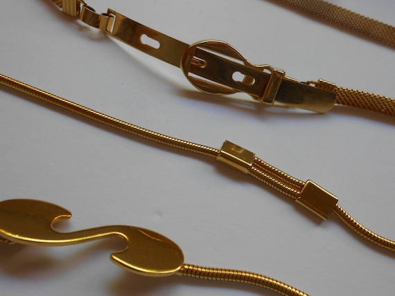 S A L E  vintage mesh metal belts for women adjus… - image 2