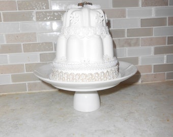 Vintage Jello mold wedding cake OOAK assemblage