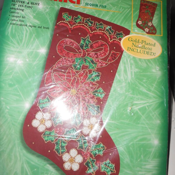 Bucilla Felt Applique Christmas Kit – Gingerbread House Design, Includes Felt, Floss, Sequins, Needles